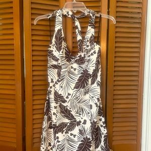 Kim Rogers Tropical Print Halter Dress
